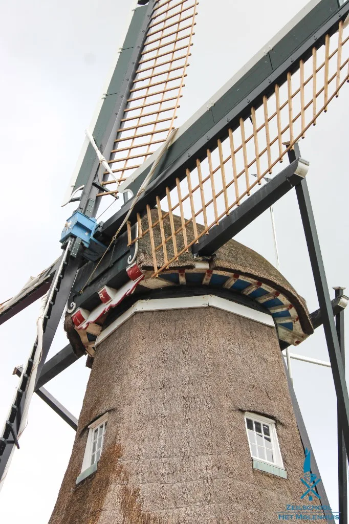 Wiekent van de historische houtzaagmolen bij Het Molenhuis
